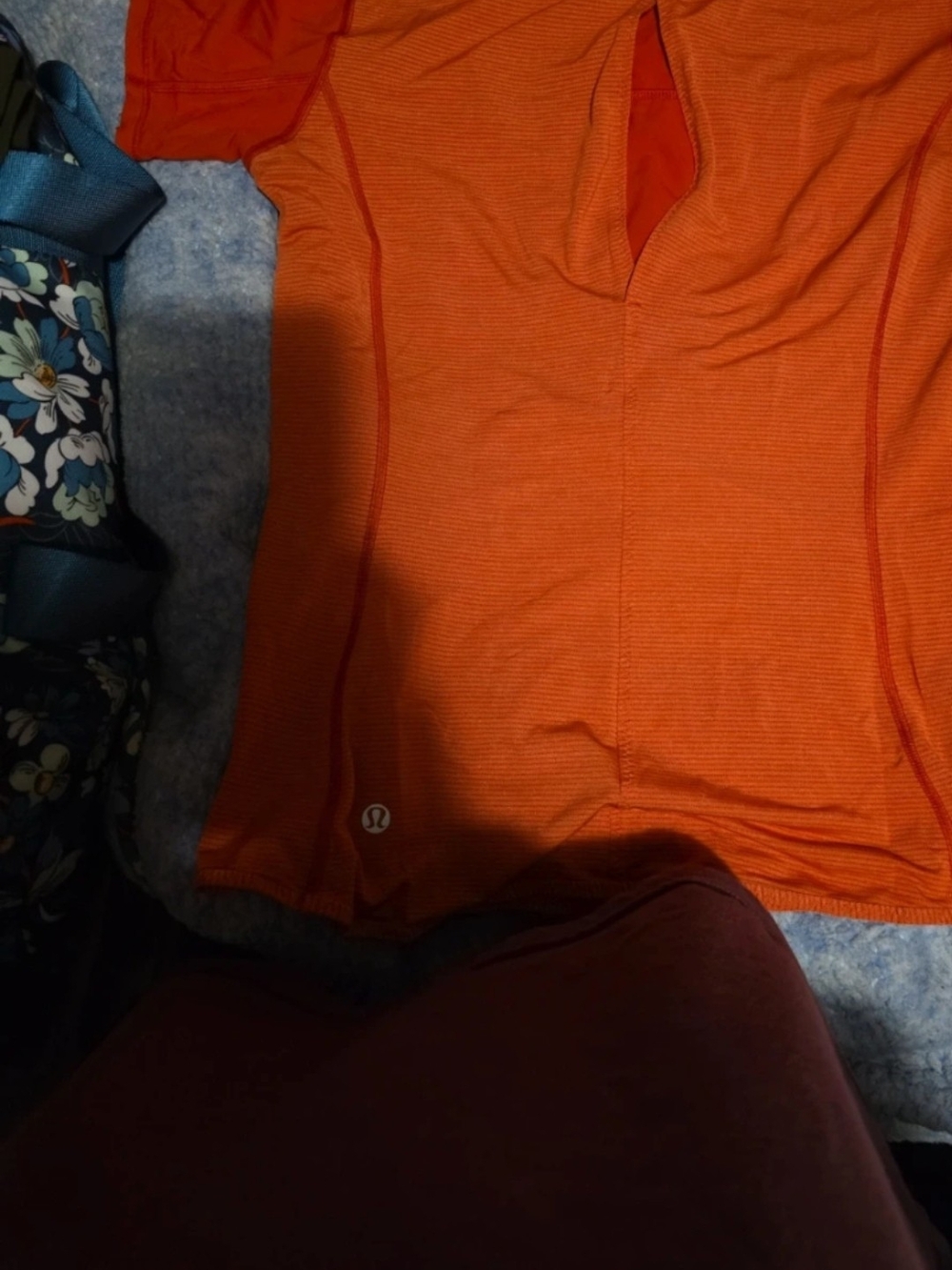 lululemon athletica Short Sleeve Tee in Bright Orange/ Red